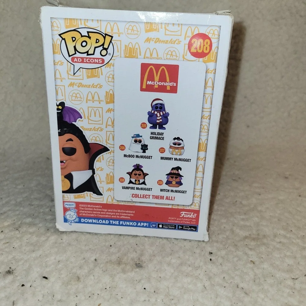 Funko Pop Ad Icons McDonald's Vampire McNugget #208 Vinyl Figure w/ Box...